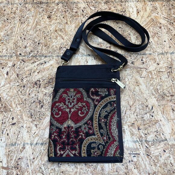 Danny K Multicolor Multi-Pocket Single Adjustable Strap Foldable Handbag Purse - Picture 4 of 5